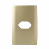 Placa p/ 1 Tomada Horizontal 4x2 - Novara Dourado